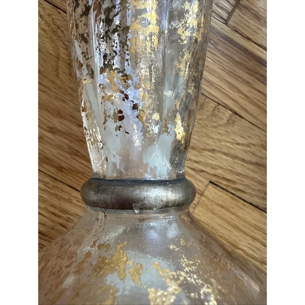 24 Carat Gold hand painted Clear Glass 9.5